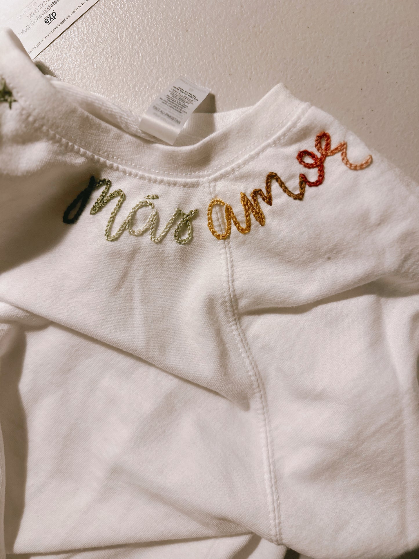 CUSTOM hand embroidered sweatshirt