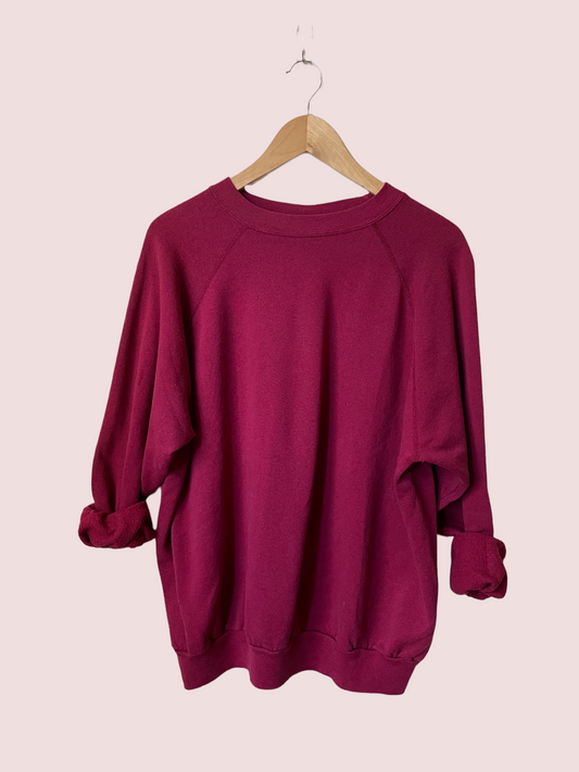 vintage CUSTOM sweatshirt in burgandy