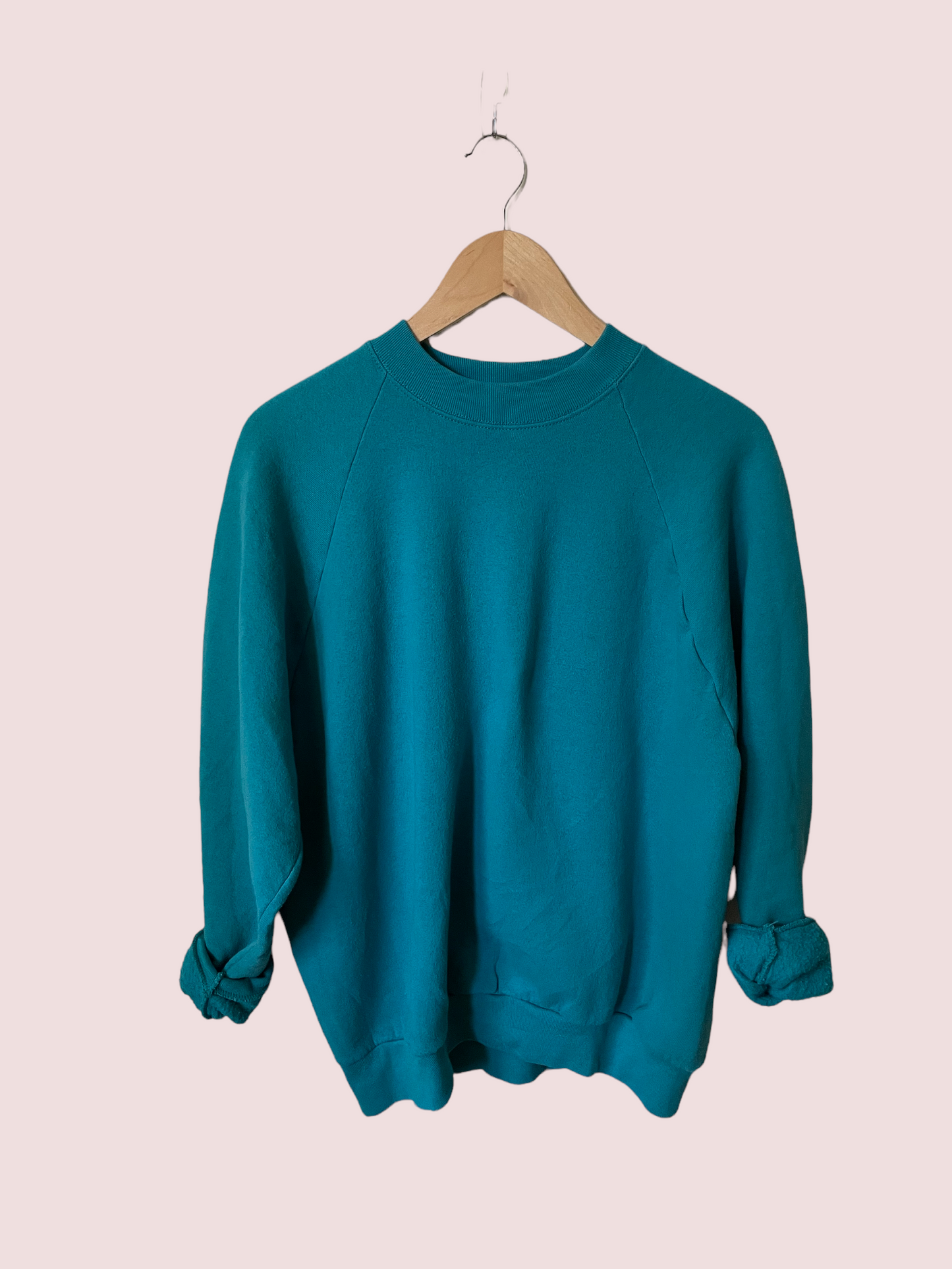 vintage CUSTOM sweatshirt in teal green