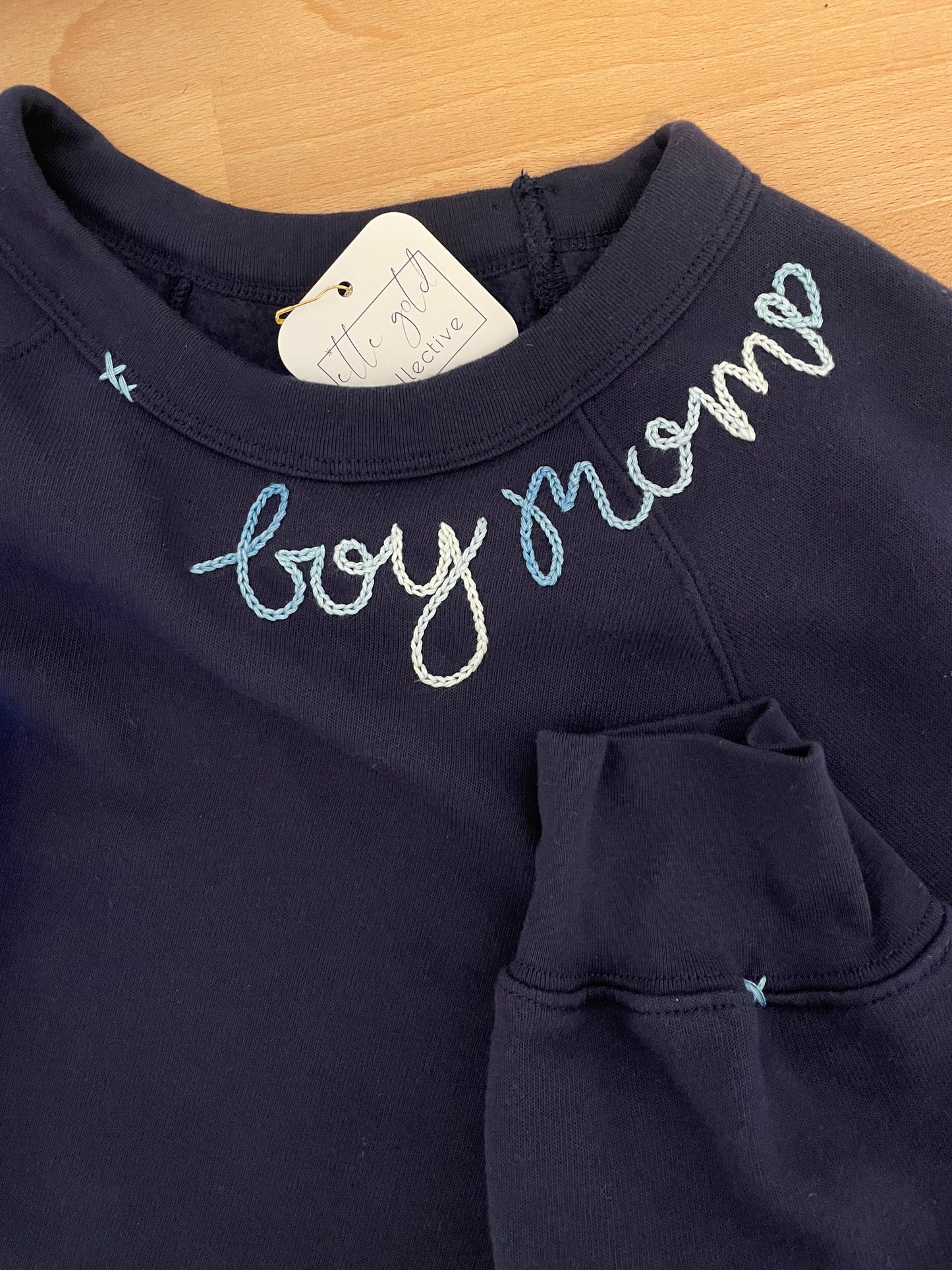 CUSTOM hand embroidered sweatshirt